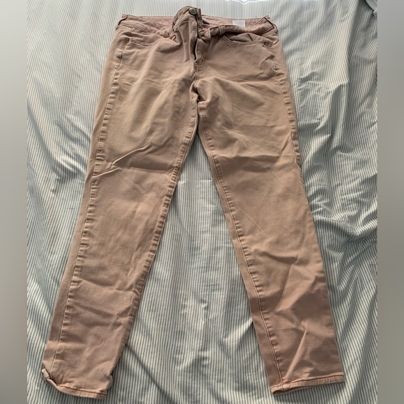 American Eagle Light Pink Colored Soft Sateen Jegging Skinny Jeans - Picture 2 of 5